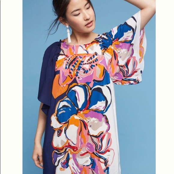 NWT Anthropologie Maeve Vero Silk Short Dress - Picture 3 of 7